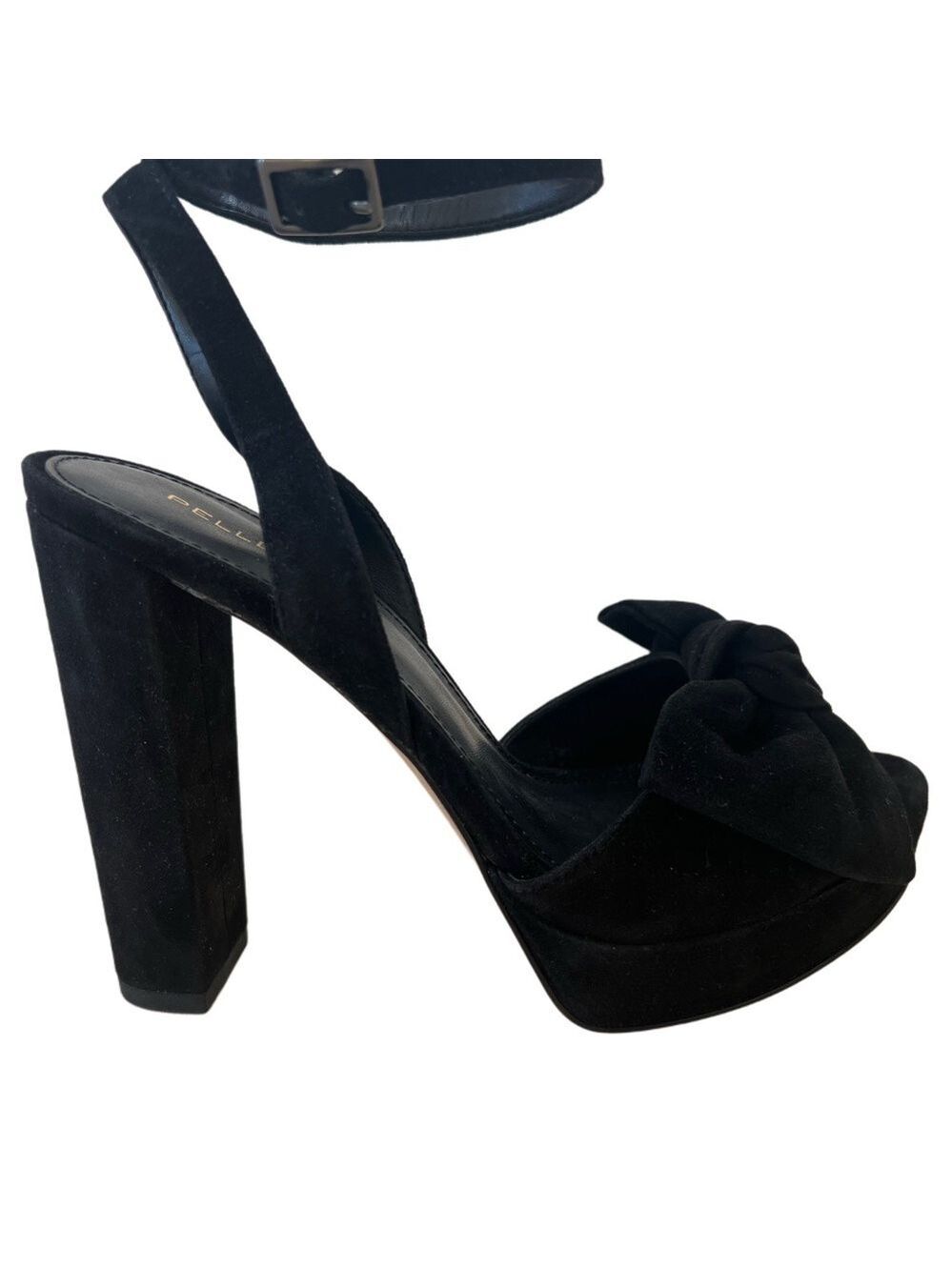 NWOT Pella Moda Black Suede Heels - Size 6.5